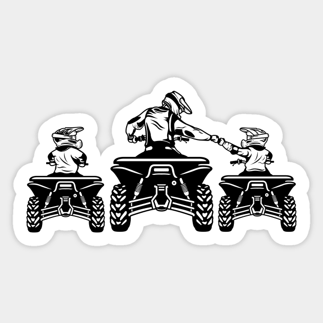 Atv Father and Kids Ride! Sticker by ArtOnly